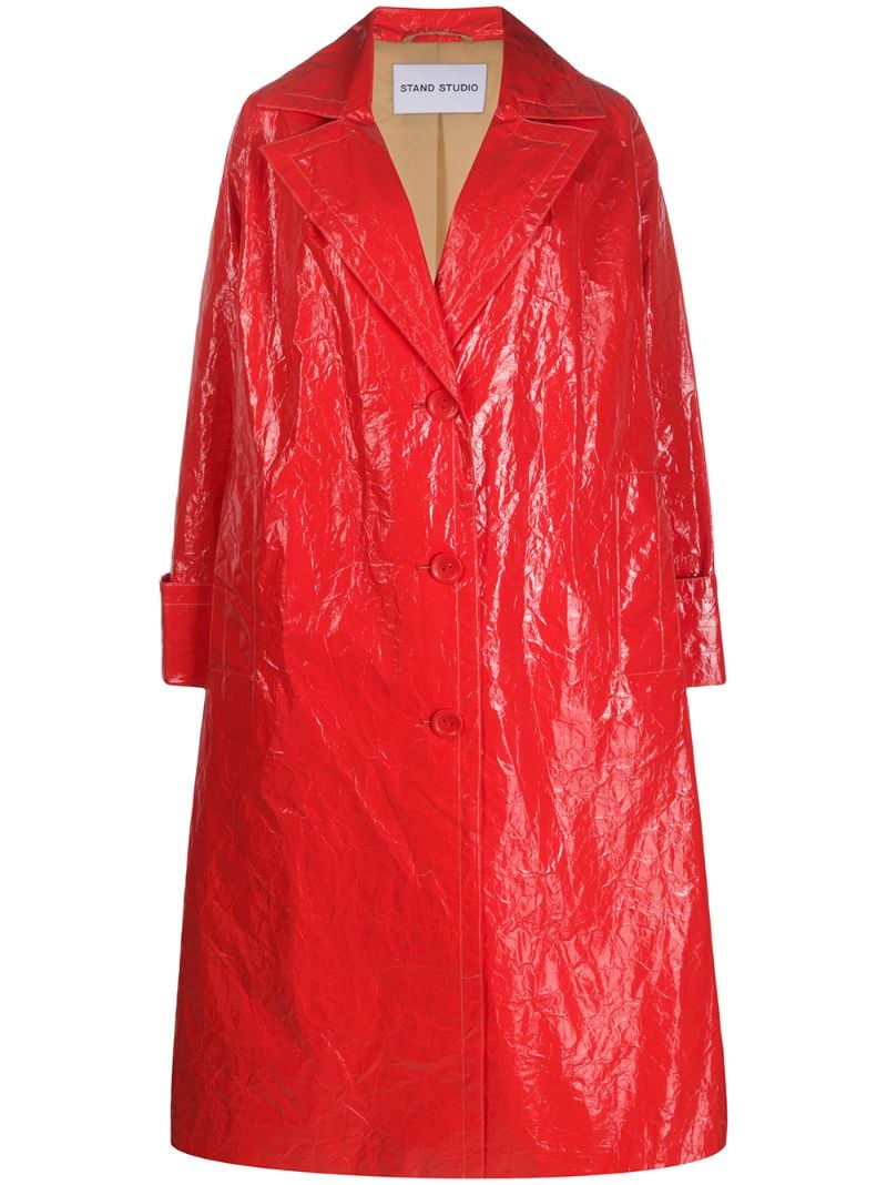 Stand Studio Oversized Single-breasted Coat In Red