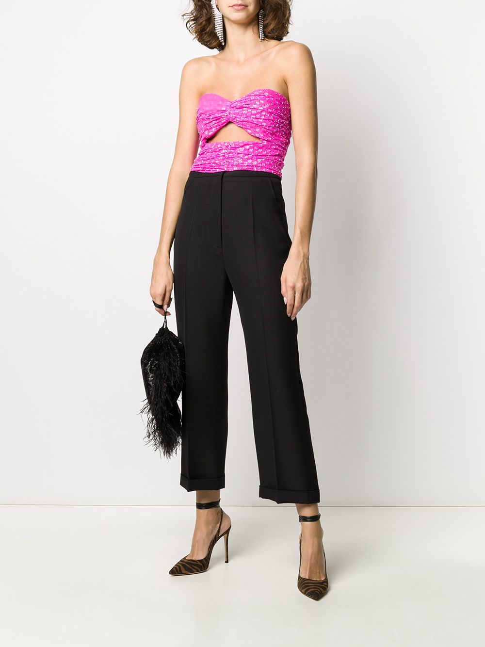 фото Attico draped cropped top