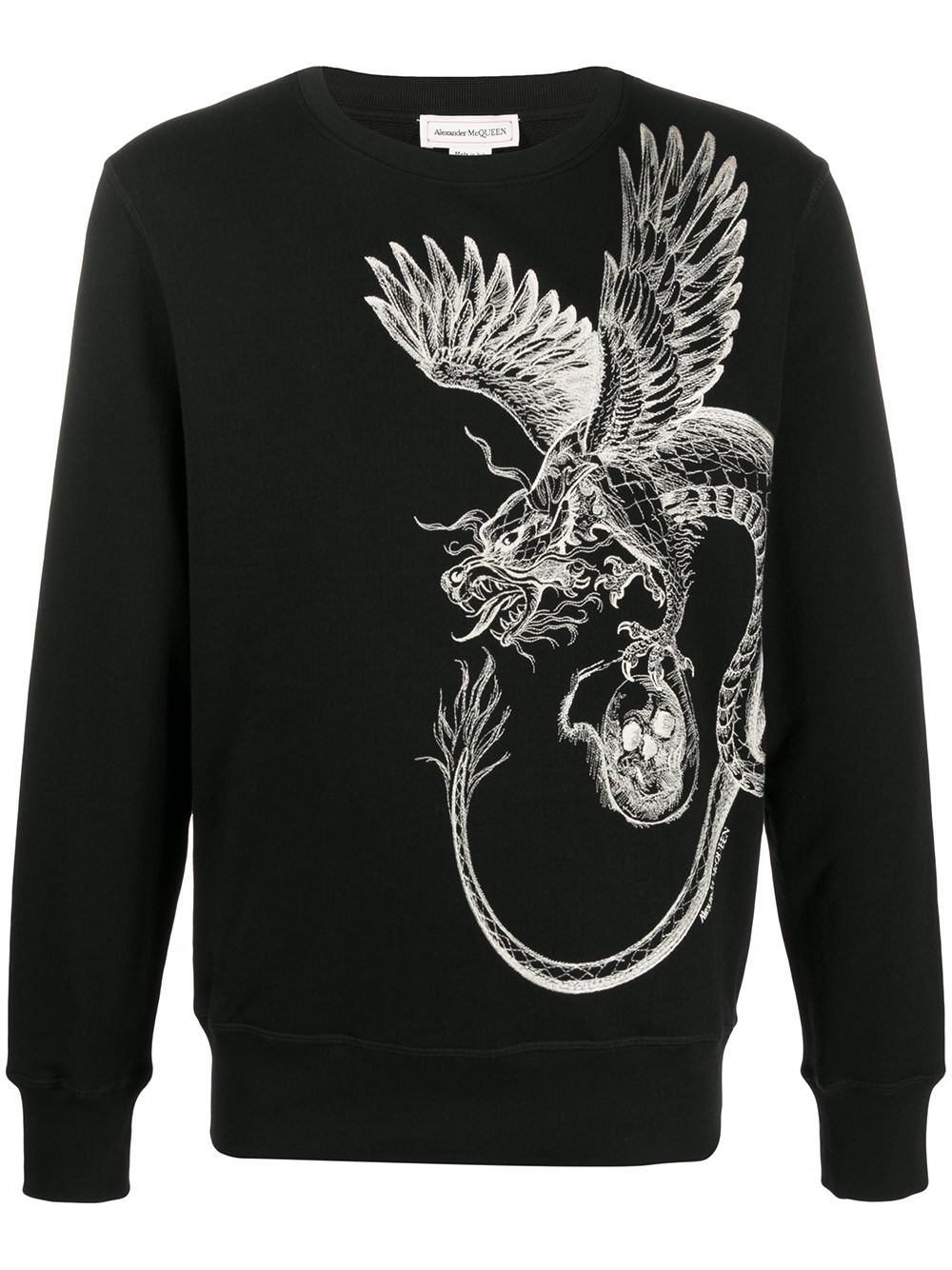 Shop Alexander Mcqueen Graphic Print Sweater In Black