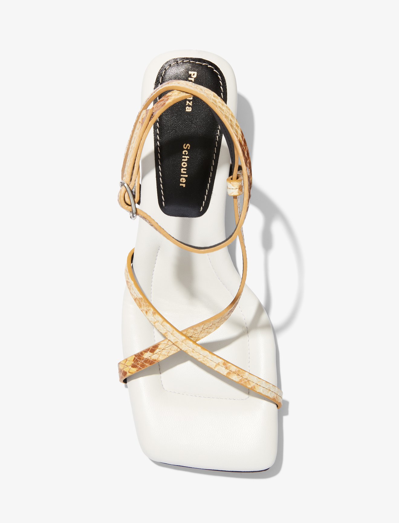 Mid Heel Python Ankle Strap Sandals #3