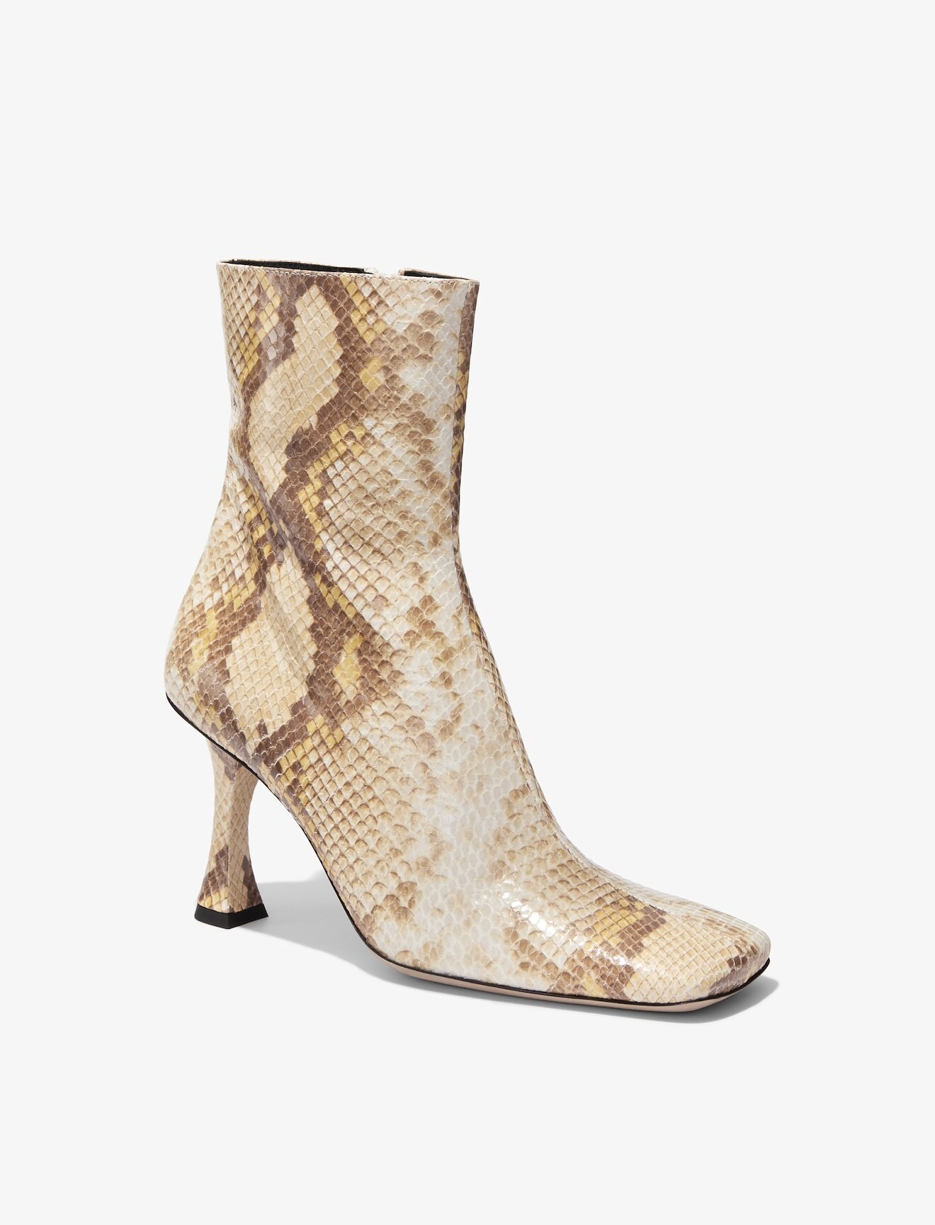 Python Embossed Square Ankle Boots - 90mm #1