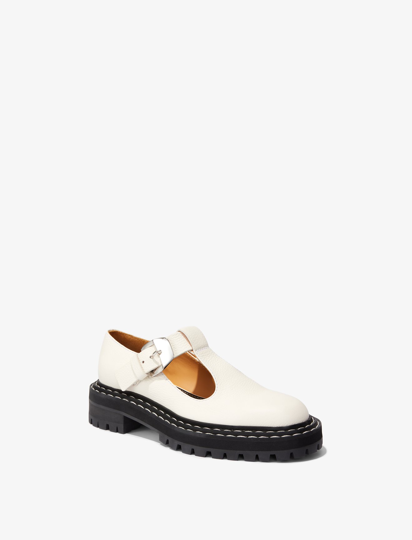 Lug Sole Mary Janes in neutrals | Proenza Schouler