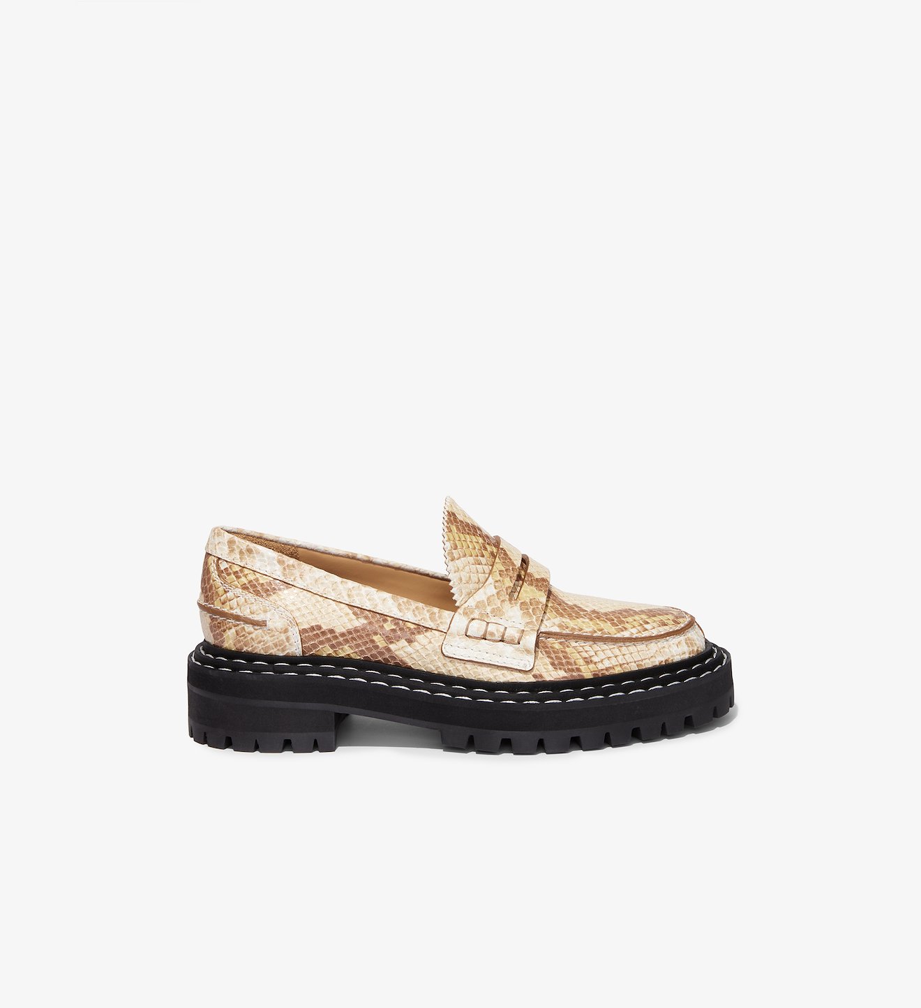 Python Lug Sole Loafers