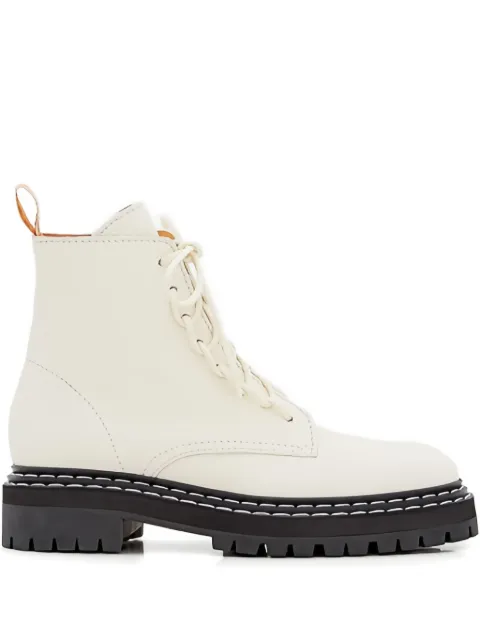 Proenza Schouler leather lace-up ankle boots