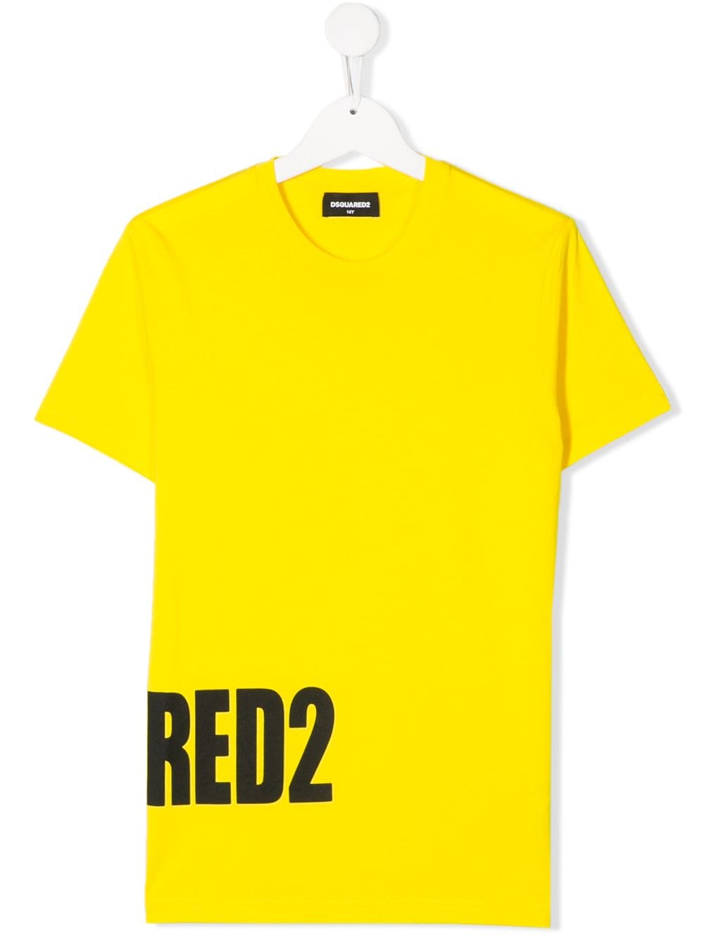 Dsquared2 Teen Logo-printed T-shirt In Yellow