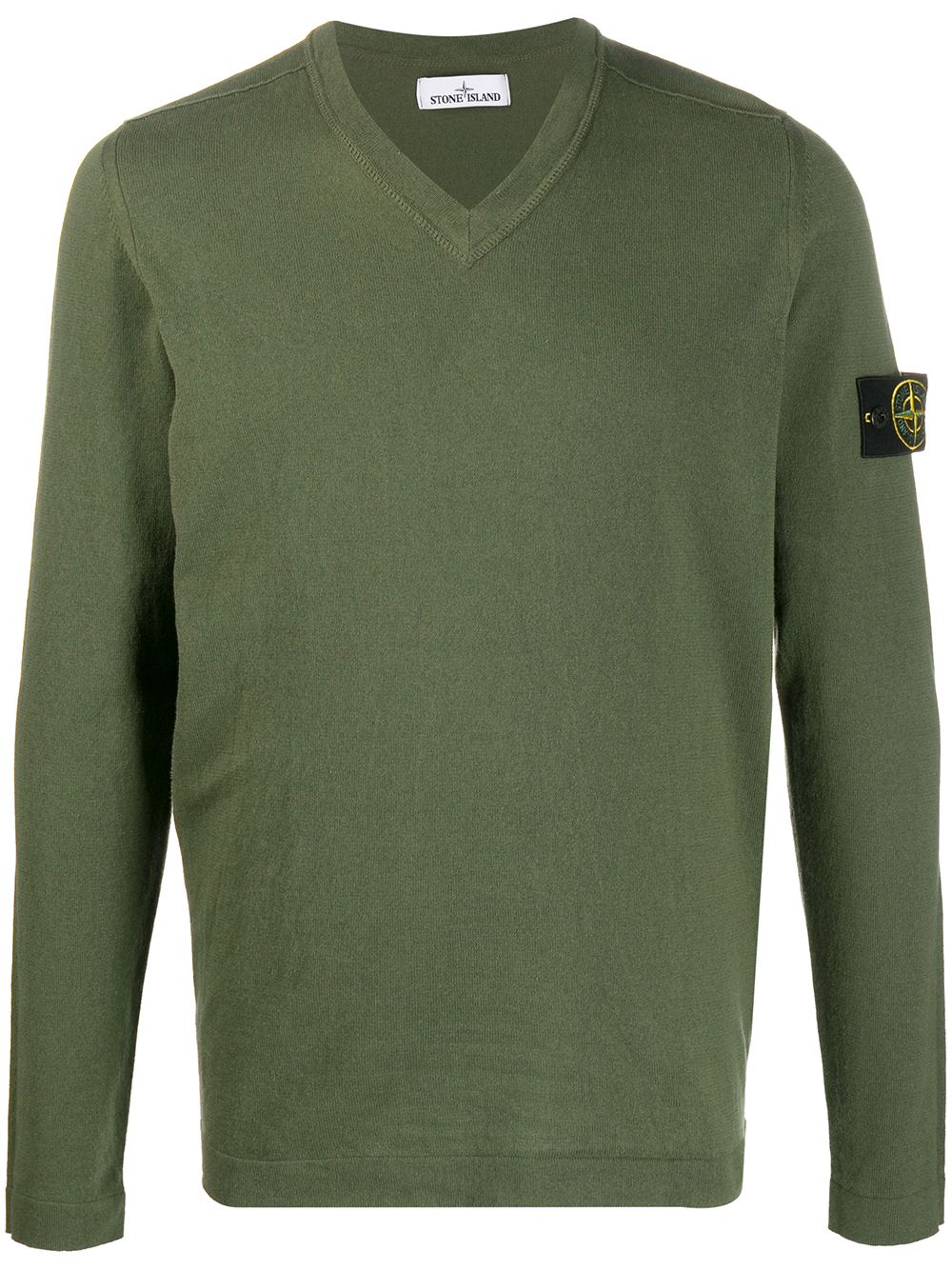 фото Stone island knitted v-neck jumper