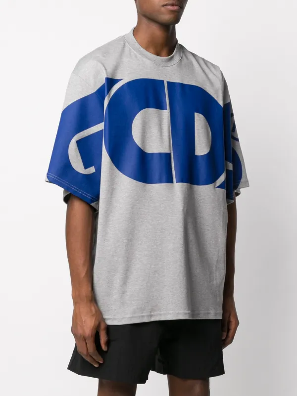 Shop Gcds oversized logo T-shirt with 