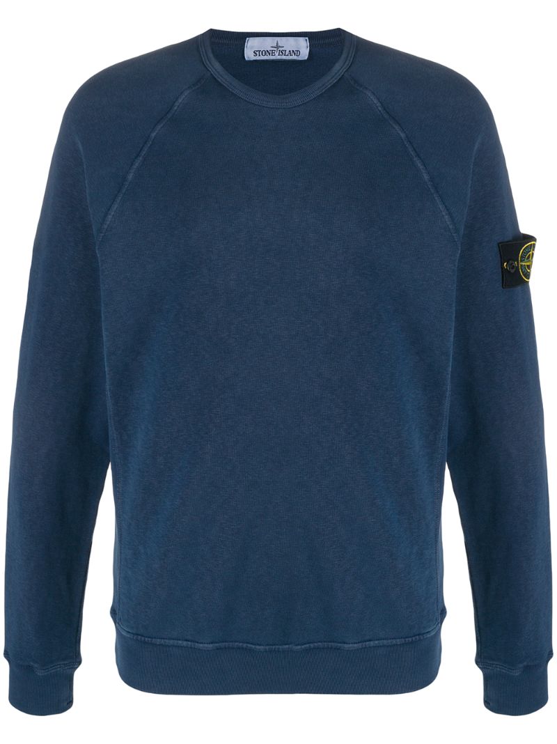 Stone Island Crew-neck Sweatshirt In Blue