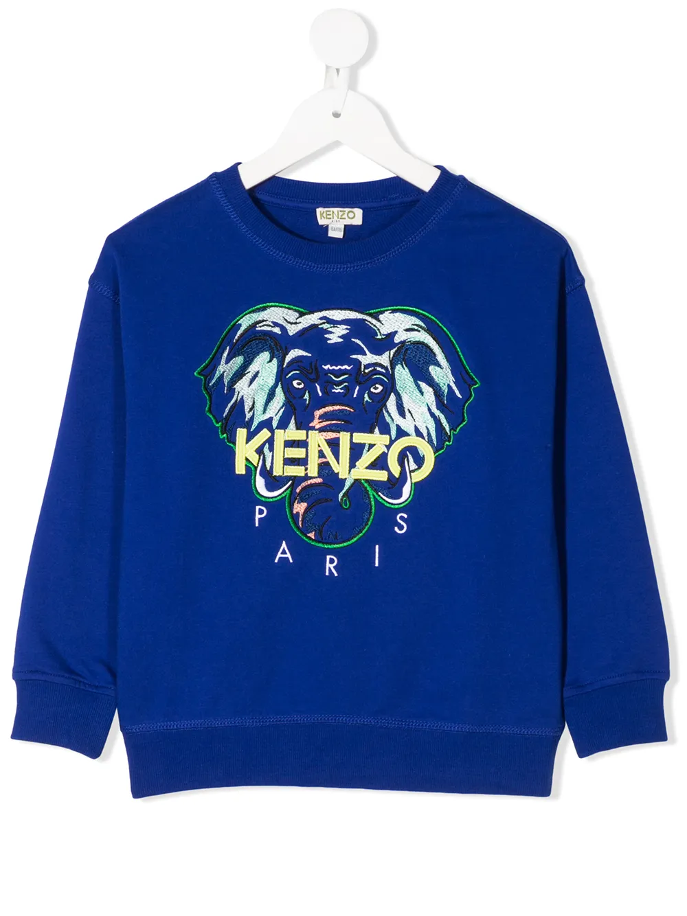 Kenzo Kids свитер с круглым вырезом и вышитым логотипом