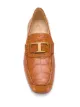Tod's monogram-appliqué leather loafers