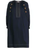 Givenchy button details poplin dress - Blue