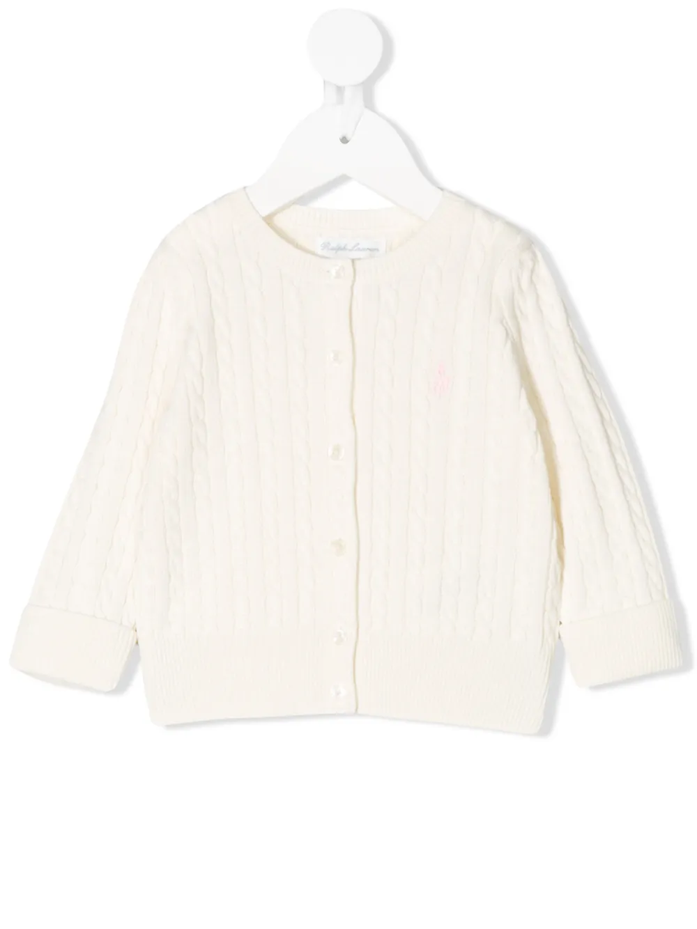 POLO RALPH LAUREN KIDS Kabelgebreid vest Wit