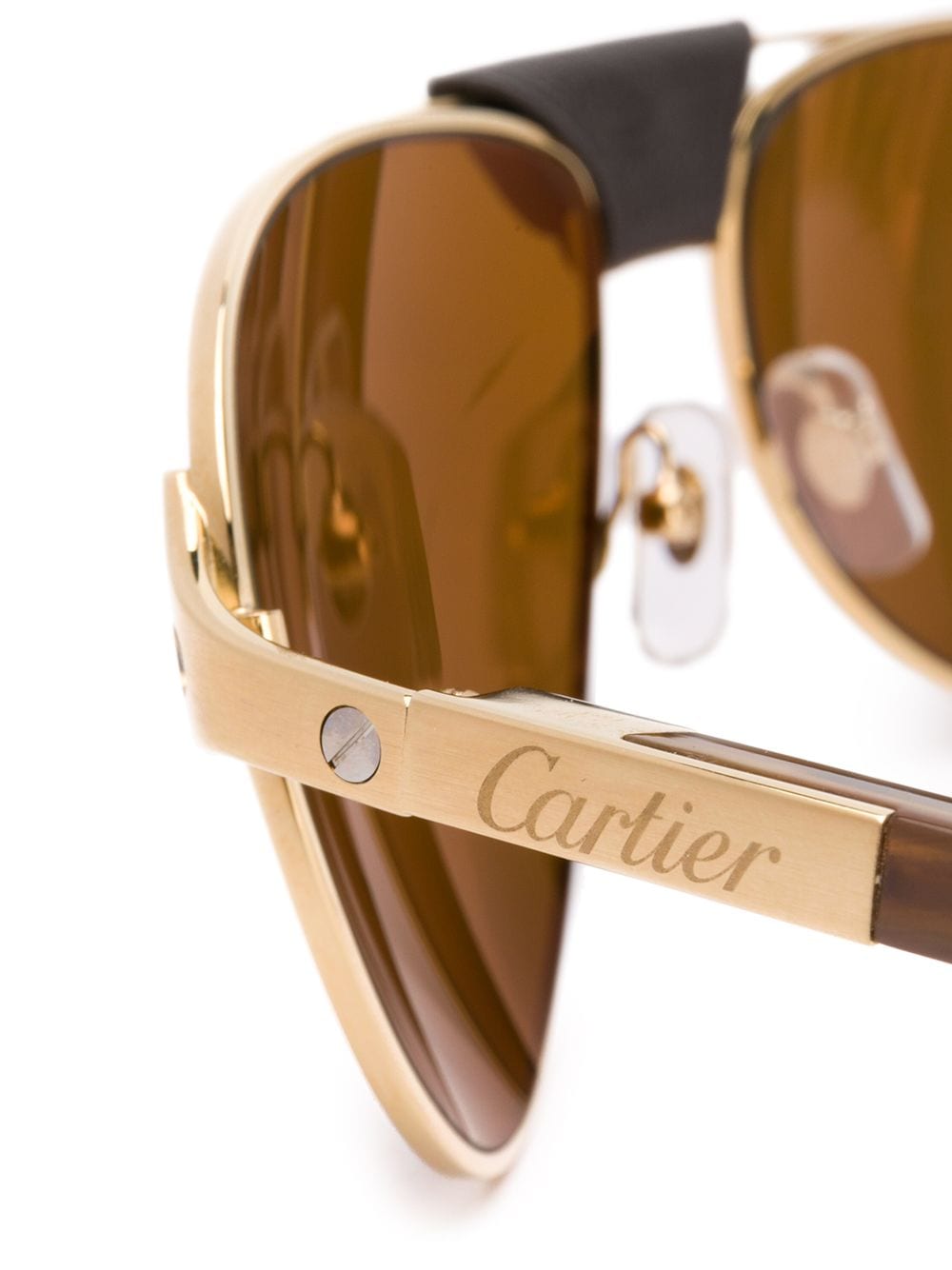 фото Cartier eyewear солнцезащитные очки-авиаторы santos de cartier