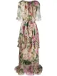 Imagem 1 de Dolce & Gabbana Vestido de festa com estampa floral e drapeado