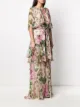 Dolce & Gabbana Vestido de festa com estampa floral e drapeado