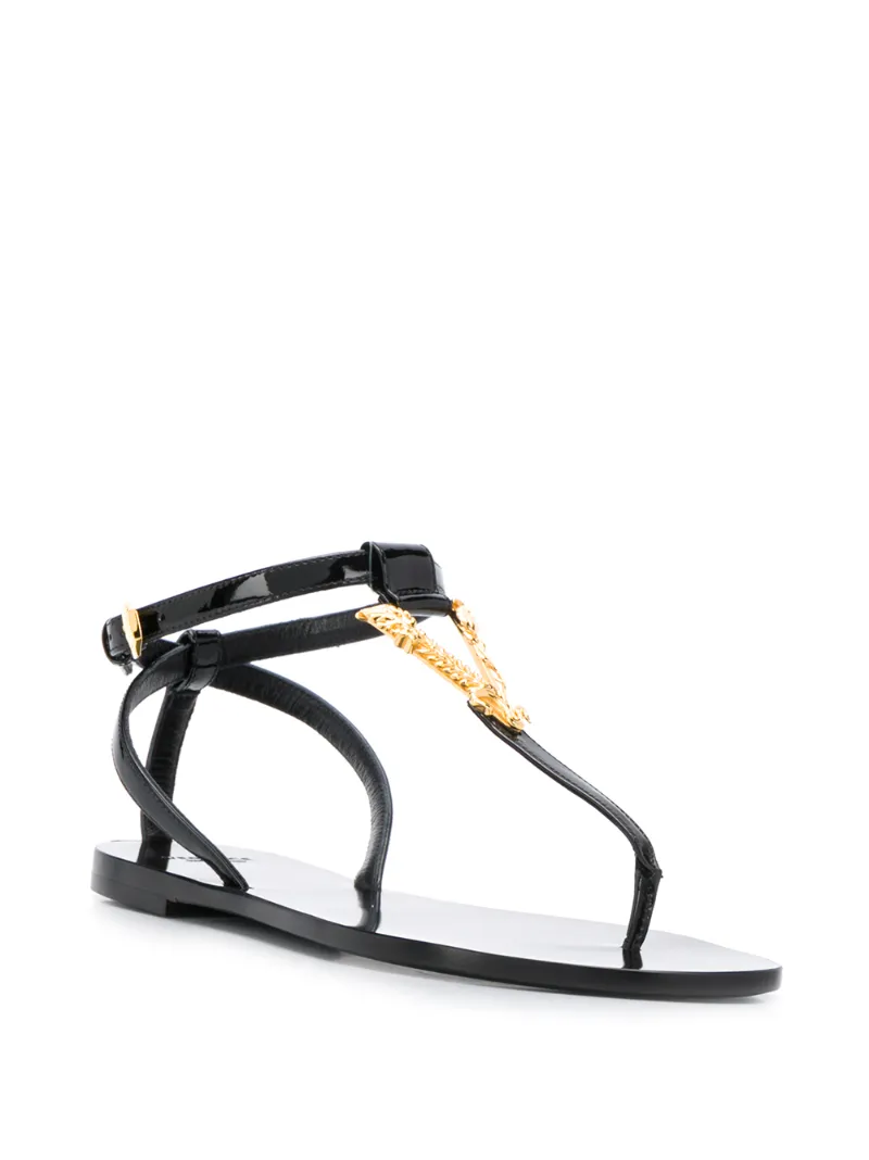 VERSACE VIRTUS FLAT SANDALS