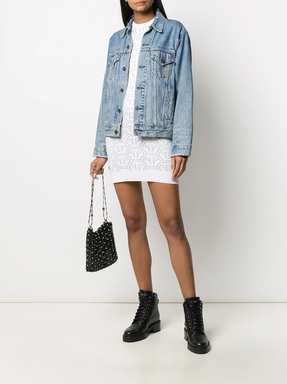 фото Philipp plein трикотажное платье с логотипом