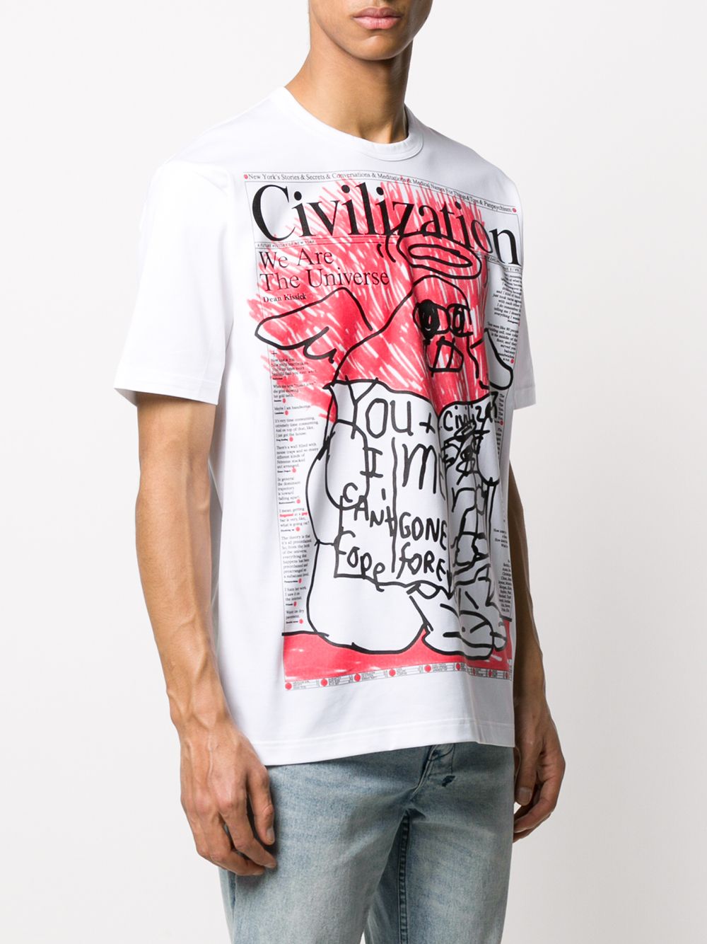 фото Junya watanabe man graphic print t-shirt