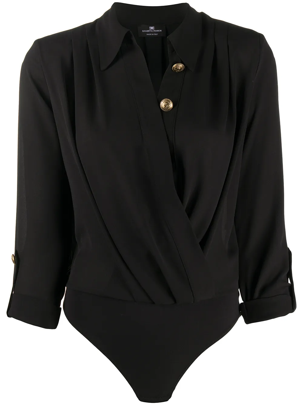 ELISABETTA FRANCHI WRAP FRONT BODYSUIT,CB10501E215036893
