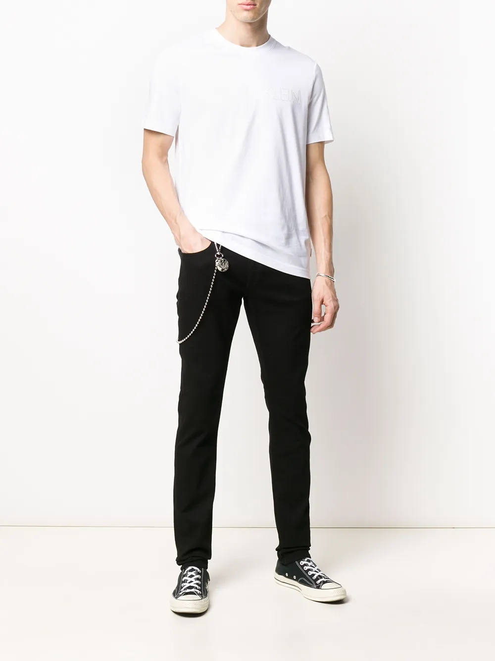 Emporio Armani Chain Detail Jeans Farfetch