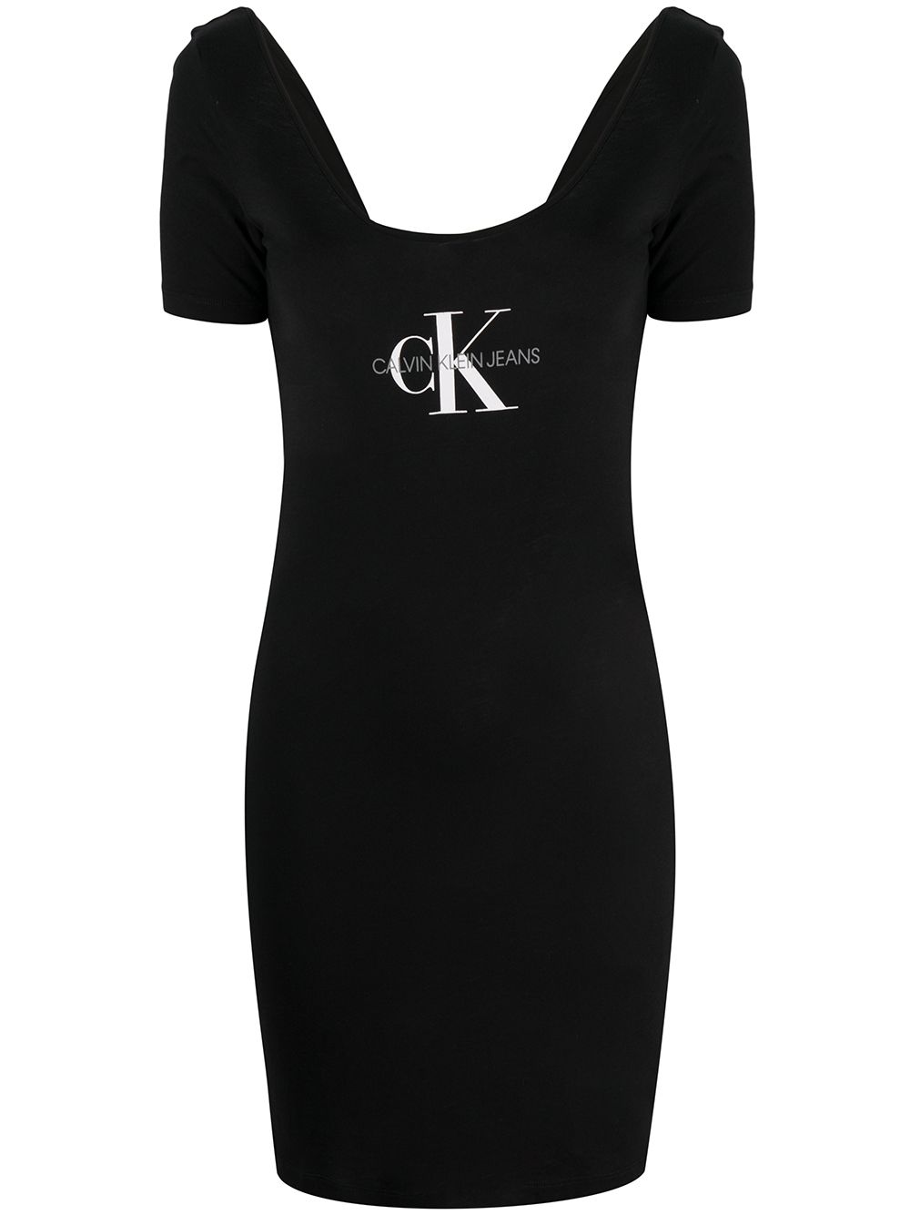 calvin klein logo t shirt dress