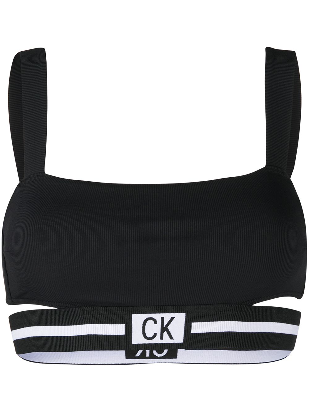 Calvin Klein Bandeau-bikinioberteil In Black