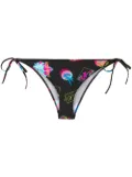 Calvin Klein motif badges printed bikini bottom - Black