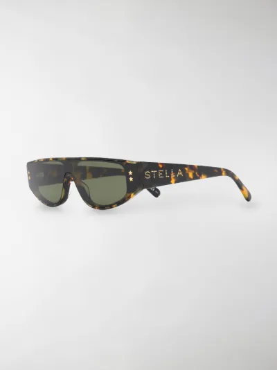 stella mccartney tortoiseshell slim sunglasses