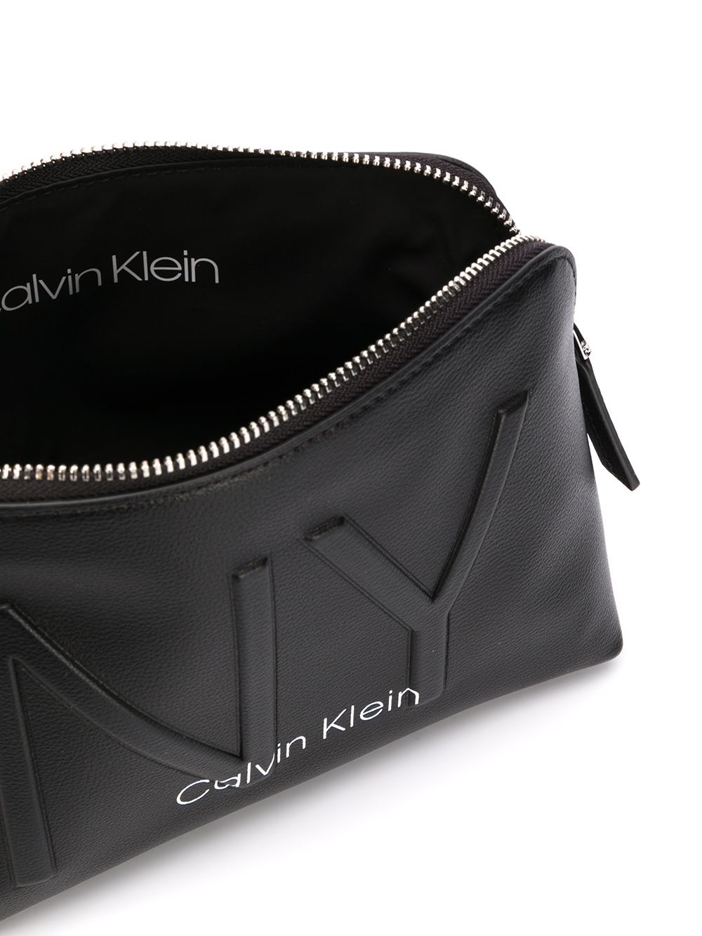 фото Calvin klein logo zipped cosmetic bag