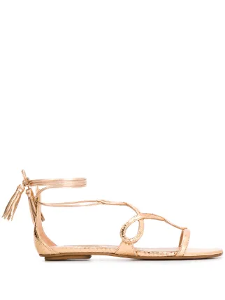 wrap tie sandals