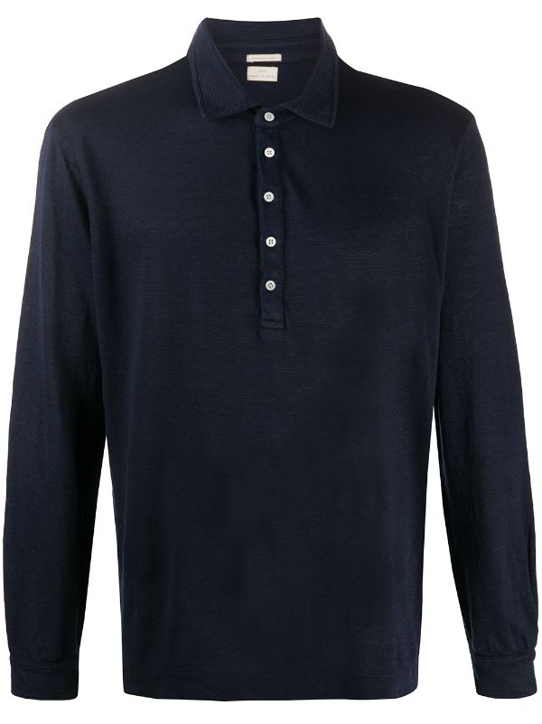 linen polo long sleeve