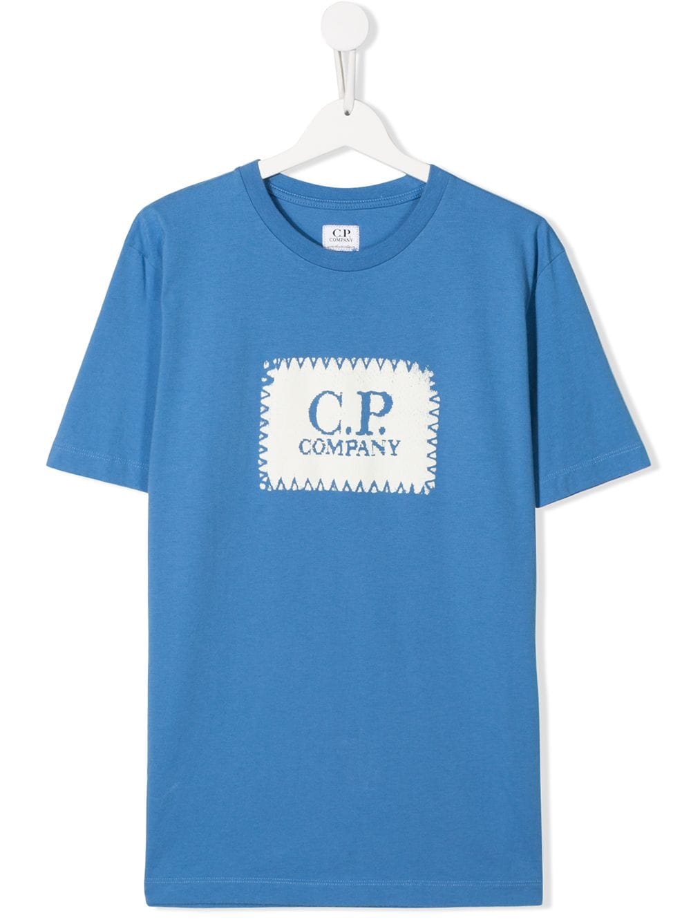 C.p. Company Teen Logo-print Cotton T-shirt In Blue