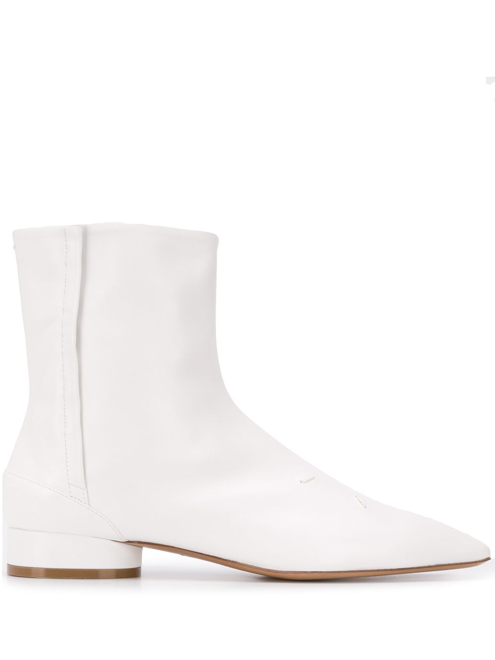 Maison Margiela Four-stitches Ankle Boots In White