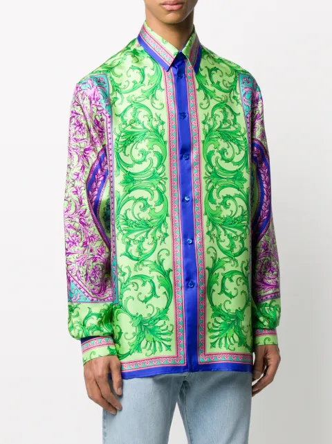 베르사체 Versace 바로코 실크 셔츠 | 전 세계 럭셔리 브랜드를 한눈에 볼 수 있는 파페치 ✈ 한국까지 쉽고 빠른 배송, 간편한 무료 반품