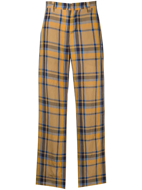 tartan high waisted pants