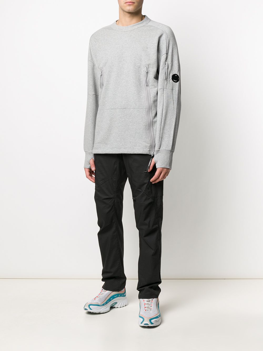 фото C.p. company zipped detail crew neck sweatshirt