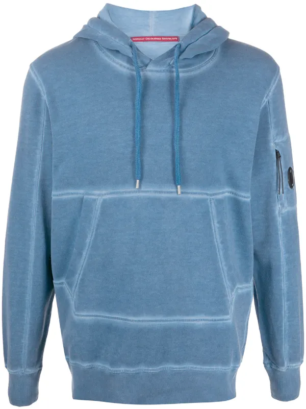 cp company blue hoodie