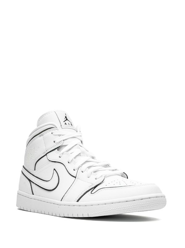 Shop white Jordan Air Jordan 1 Mid 