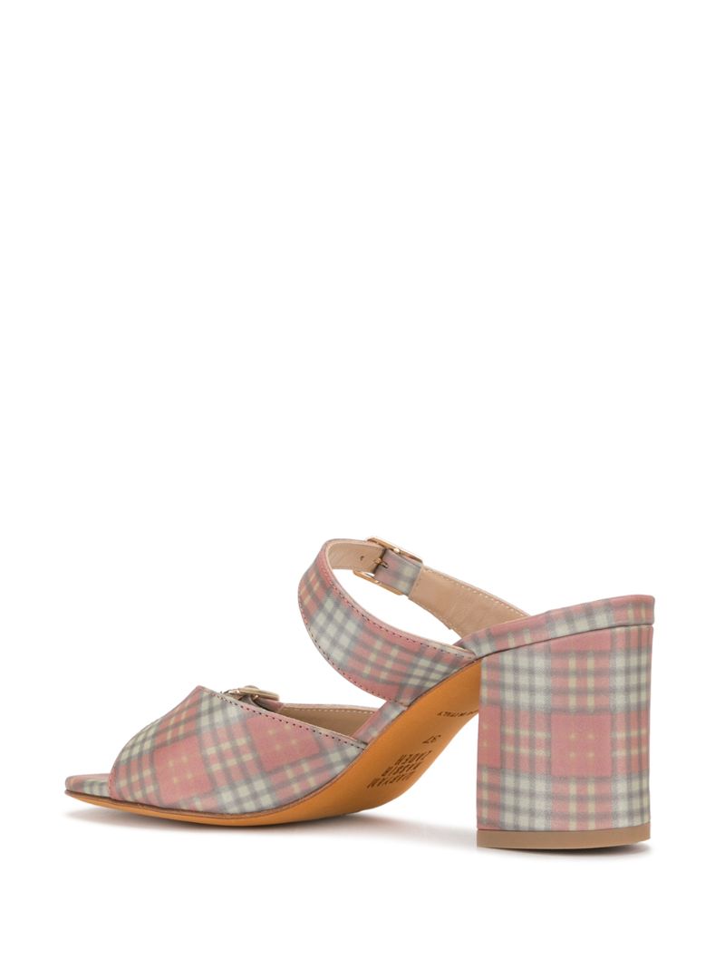 Shop Maryam Nassir Zadeh Una Check Mule Sandals In Multicolour