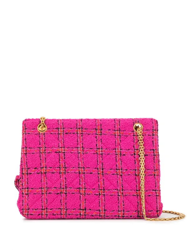 CHANEL Pre-Owned 1995 チェック ショルダーバッグ | ピンク | FARFETCH JP