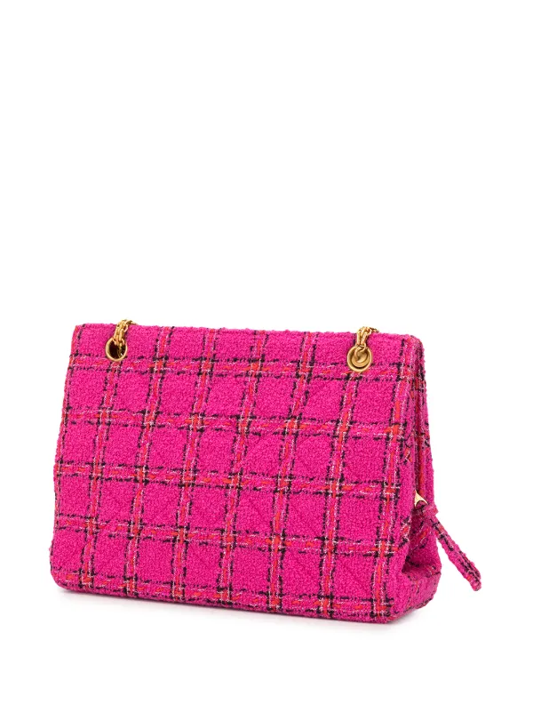 CHANEL Pre-Owned 1995 チェック ショルダーバッグ | ピンク | FARFETCH JP