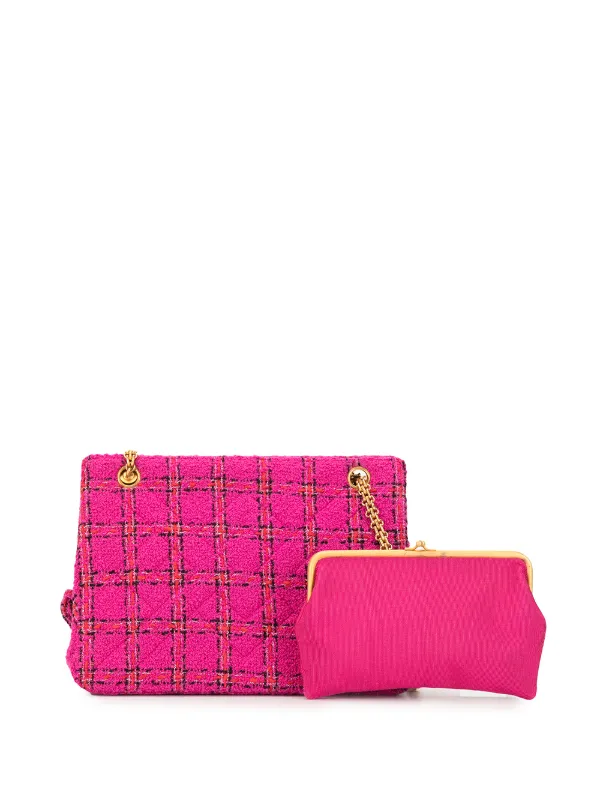 CHANEL ノベルティ トートバッグ ピンク キャンバス生地 チェック柄 CHANEL - 新品 CHANEL トートバッグ ピンク×キャンバス ノベルティの