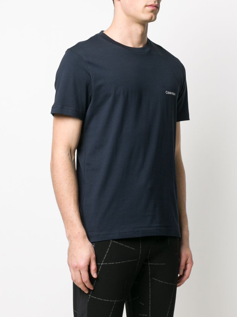 Shop Calvin Klein Logo Short-sleeve T-shirt In Blue