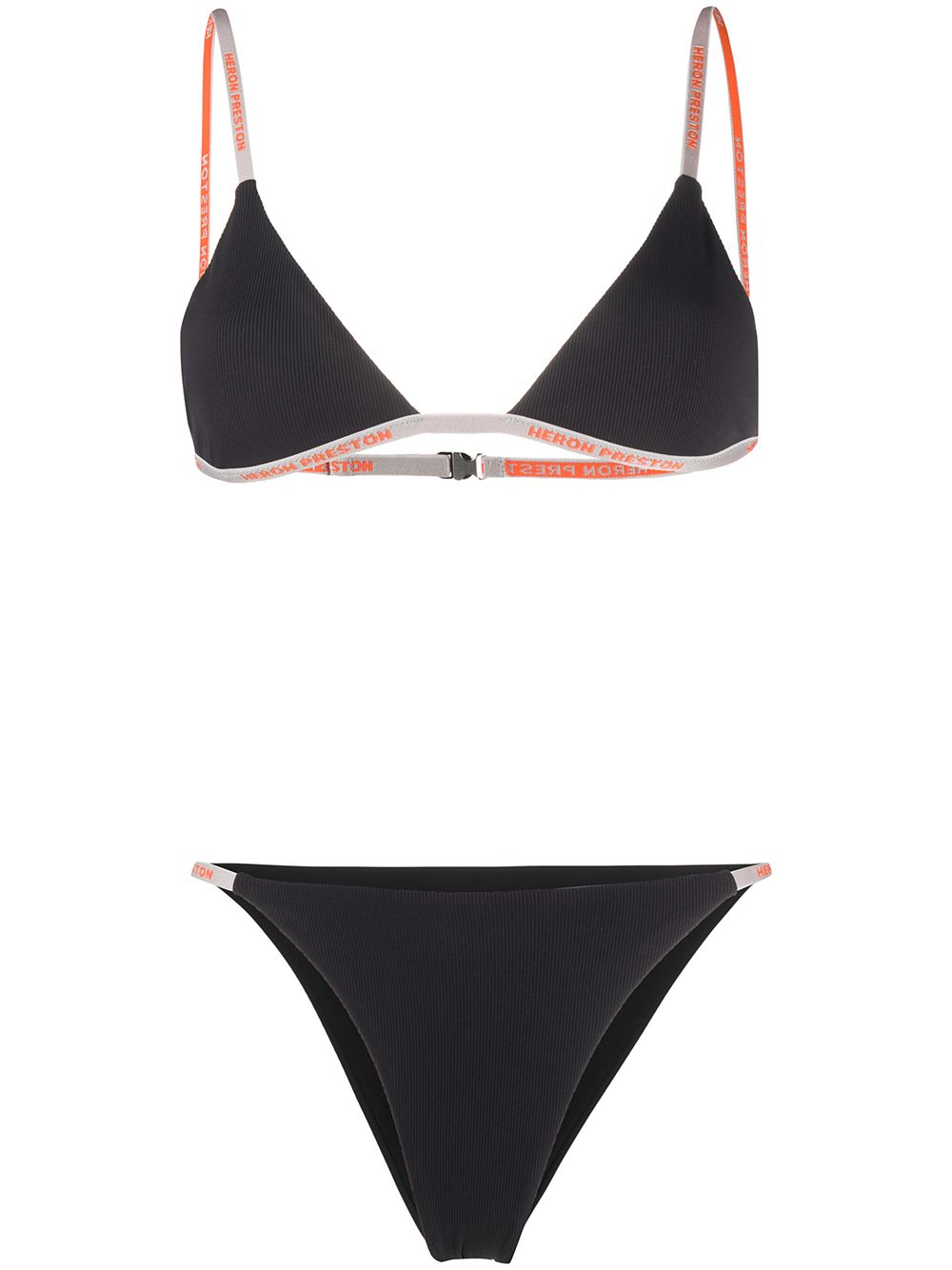 Shop Heron Preston Logo-strap Bikini In Black