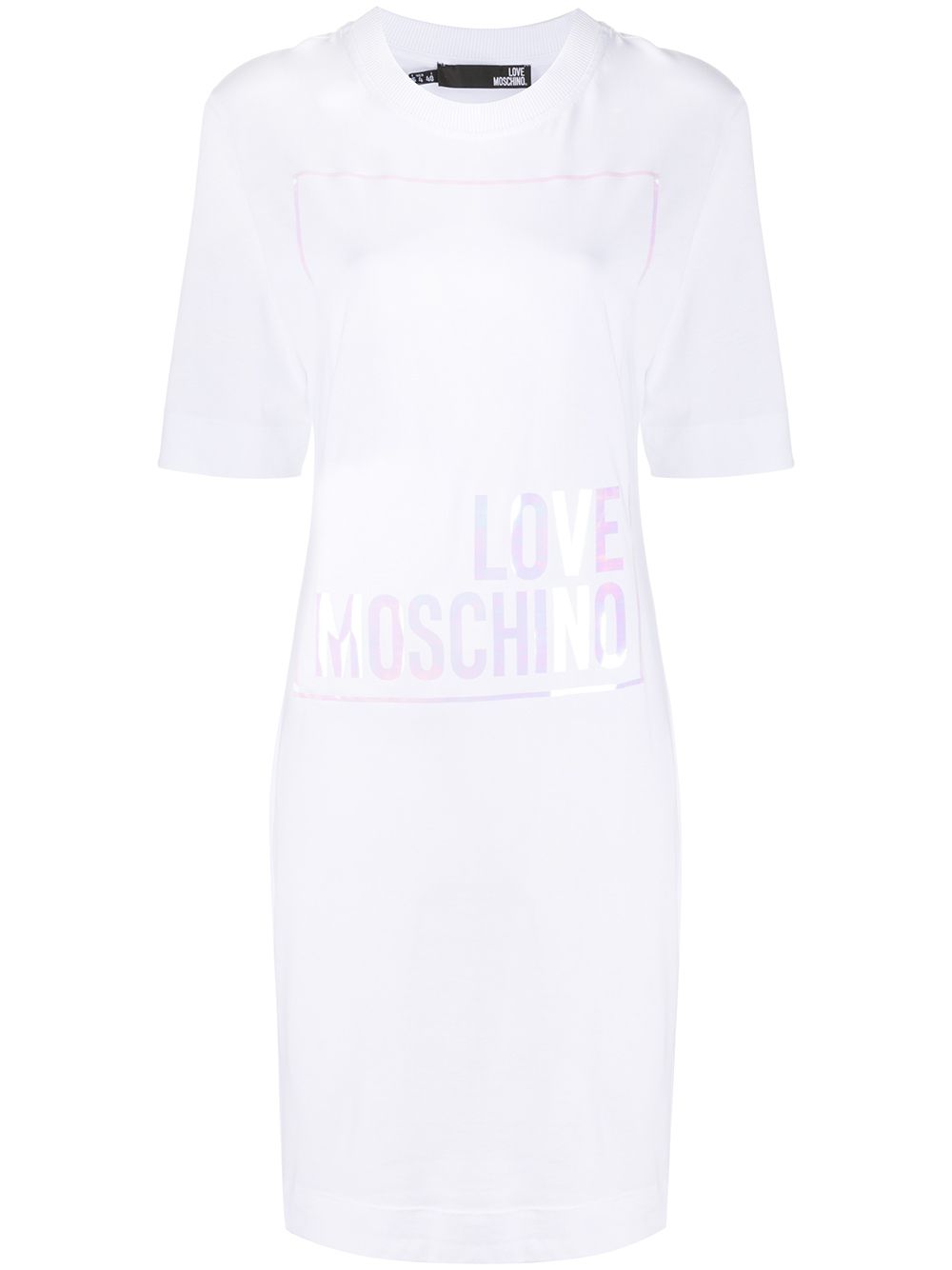 Love Moschino Logo Print T-shirt In White