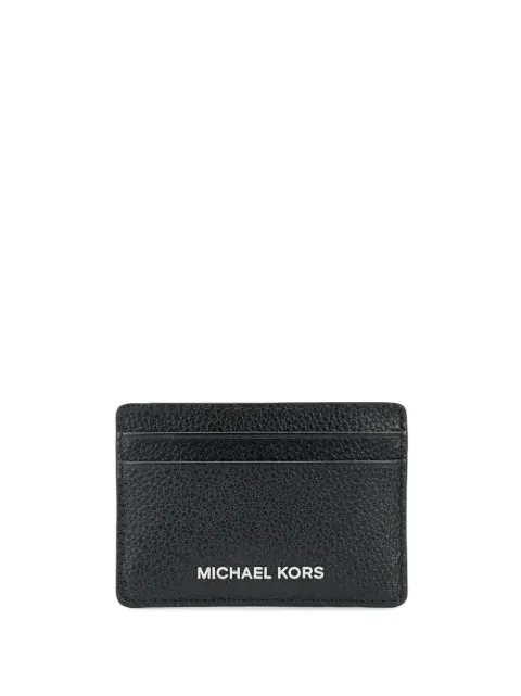 Michael Kors logo embossed grained leather cardholder 34H9SJ6D1L - 0