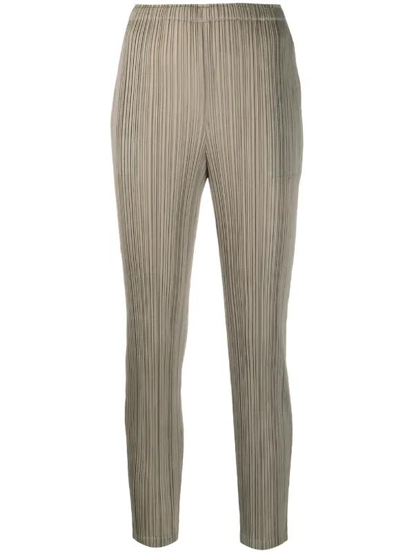 pleated skinny pants