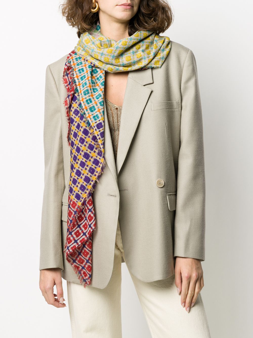 фото Faliero sarti square print scarf