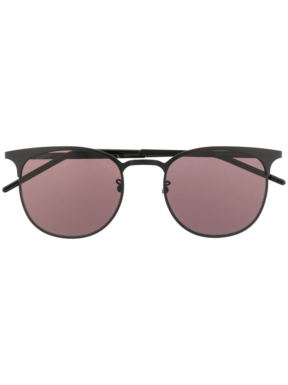 Saint Laurent Eyewear SL350 Slim soft-round sunglasses | Black | Image 1