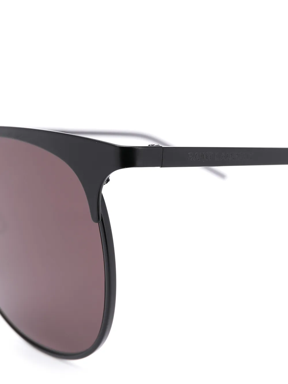 Saint Laurent Eyewear SL350 zonnebril met rond montuur Zwart